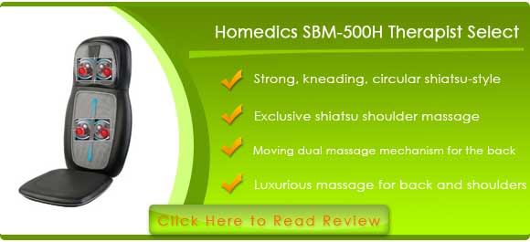 Homedics SBM-500H Therapist Select Shiatsu One Massaging Cushion with Heat